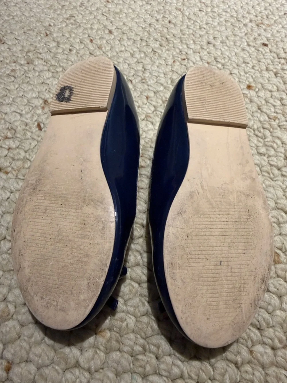 Janie and Jack navy patent ballet flats size 12 girls - Picture 4 of 11